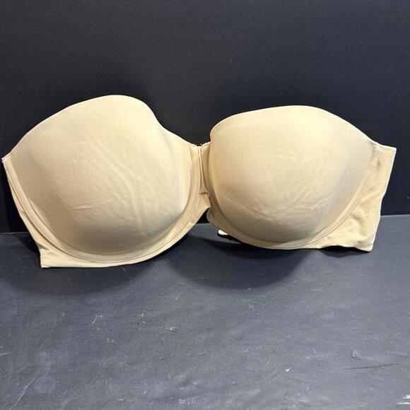 Cacique 46DDD Comfort Bliss Underwired Lightly Lined Strapless Bra Beige - Picture 1 of 10